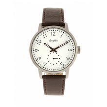 Load image into Gallery viewer, Simplify The 3400 Leather-Band Watch - Silver/Dark Brown - SIM3401
