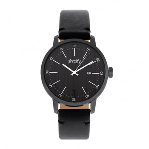 Simplify The 2500 Leather-Band Men's Watch w/ Date