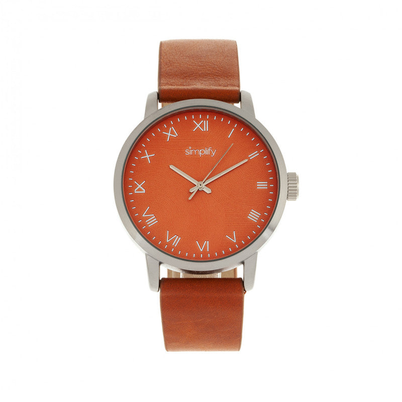 Simplify The 4200 Leather-Band Watch