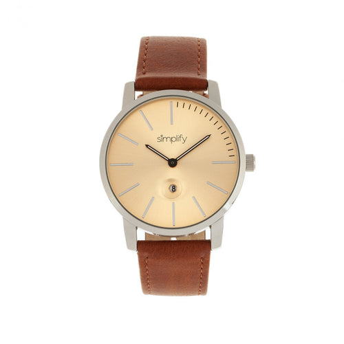 Simplify The 4700 Leather-Band Watch w/Date - SIM4704