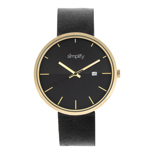 Simplify The 6400 Leather-Band Watch w/Date - SIM6404