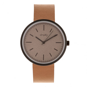 Simplify The 3000 Leather-Band Watch