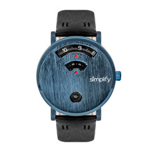 Load image into Gallery viewer, Simplify The 7000 Leather-Band Watch - Blue/Black - SIM7006

