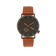 Load image into Gallery viewer, Simplify The 3600 Leather-Band Watch - Charcoal/Orange - SIM3607
