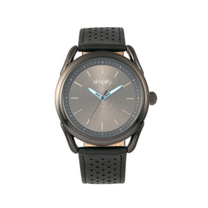 Simplify The 5900 Leather-Band Watch - Black - SIM5906