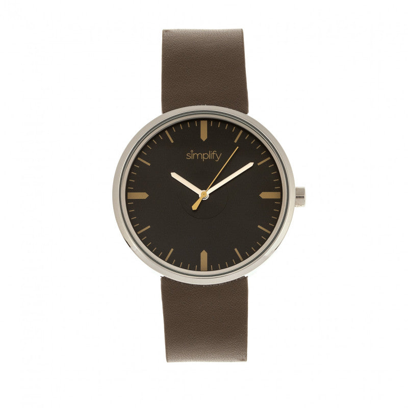 Simplify The 4500 Leather-Band Watch