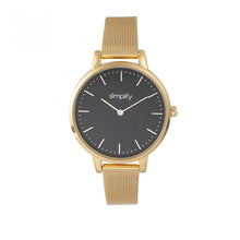 Load image into Gallery viewer, Simplify The 5800 Mesh Bracelet Watch - Gold/Black - SIM5803
