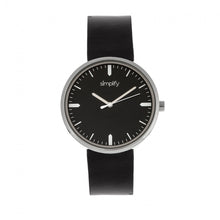 Load image into Gallery viewer, Simplify The 4500 Leather-Band Watch - Silver/Black - SIM4501
