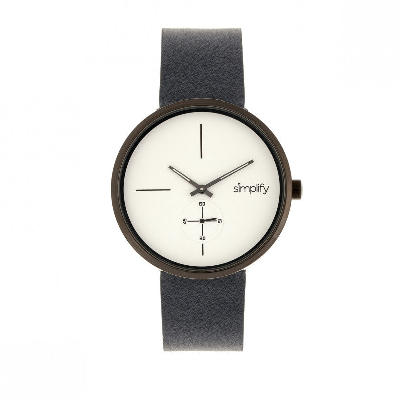 Simplify The 4400 Leather-Band Watch