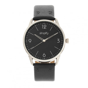 Simplify The 6300 Leather-Band Watch