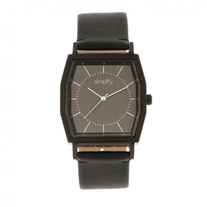Simplify The 5400 Leather-Band Watch - Black  - SIM5404