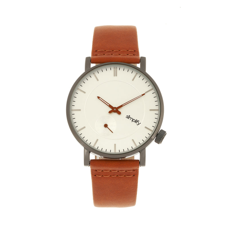 Simplify The 3600 Leather-Band Watch