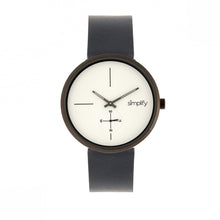 Load image into Gallery viewer, Simplify The 4400 Leather-Band Watch - Navy/Gunmetal  - SIM4403
