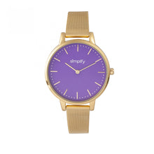 Load image into Gallery viewer, Simplify The 5800 Mesh Bracelet Watch - Gold/Purple - SIM5804
