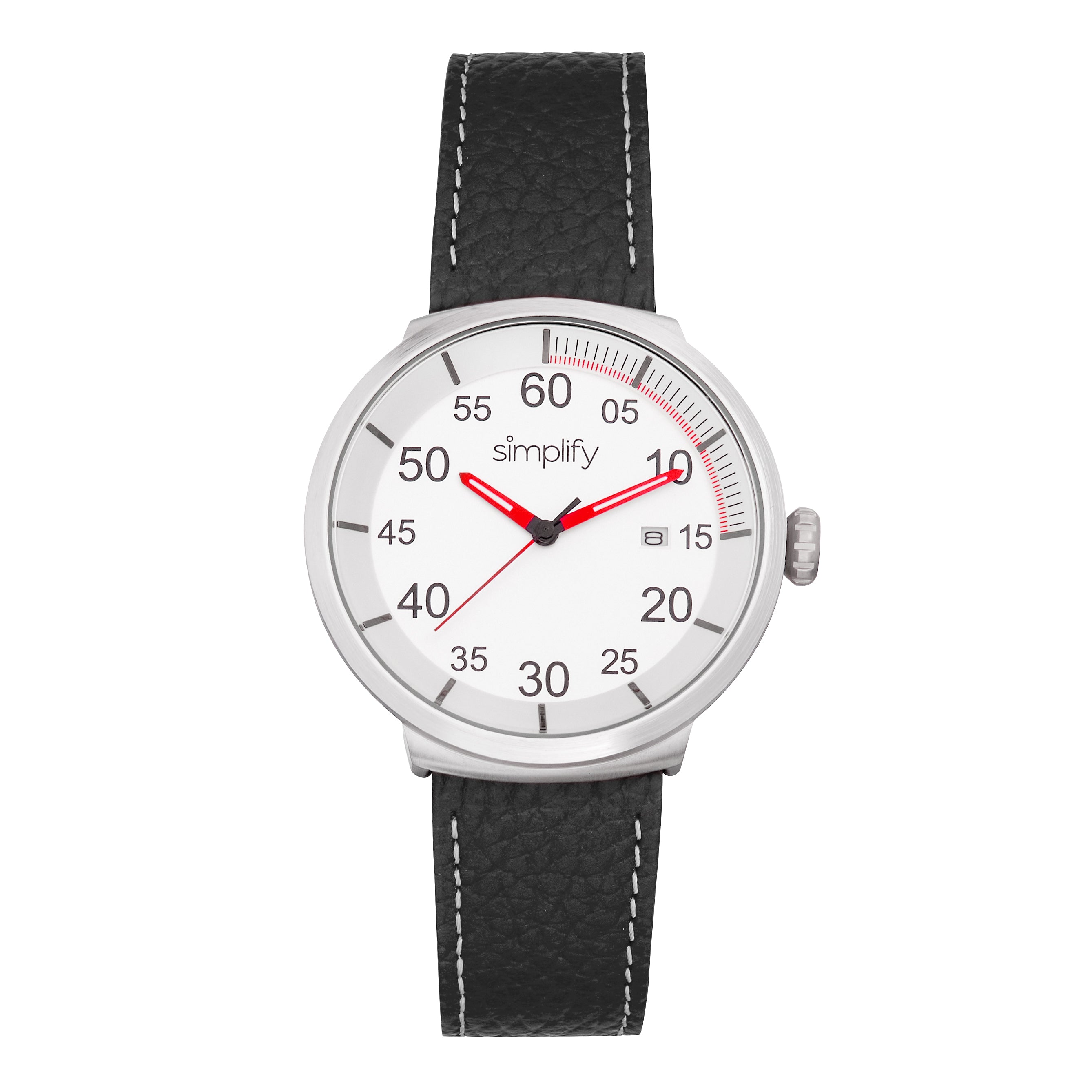 NWT-Simplify Unisex The 7100 Watch Simplify The 7100 Unisex Watch Black Band Silver Case  main image 3