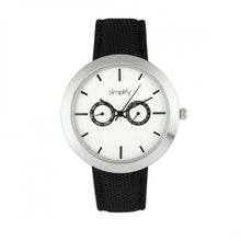 Load image into Gallery viewer, Simplify The 6100 Canvas-Overlaid Strap Watch w/ Day/Date - White/Black - SIM6102
