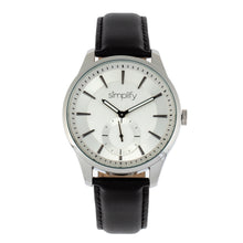 Load image into Gallery viewer, Simplify The 6600 Series Leather-Band Watch - Black/Silver - SIM6601
