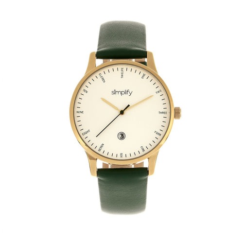 Simplify The 4300 Leather-Band Watch w/Date - SIM4305