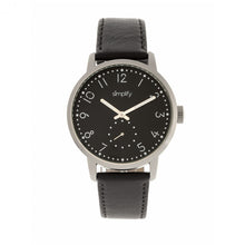 Load image into Gallery viewer, Simplify The 3400 Leather-Band Watch - Silver/Black - SIM3402
