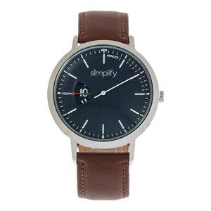 Simplify The 6500 Leather-Band Watch - Brown/Black - SIM6504