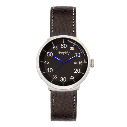 Simplify The 7100 Leather-Band Watch w/Date - SIM7103