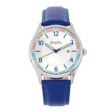 Load image into Gallery viewer, Simplify The 6900 Leather-Band Watch w/ Date - Blue - SIM6903
