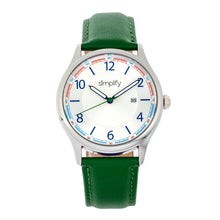 Load image into Gallery viewer, Simplify The 6900 Leather-Band Watch w/ Date - Green - SIM6902

