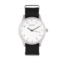 Load image into Gallery viewer, Simplify The 5600 Leather-Band Watch - White/Black - SIM5601
