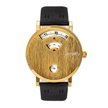 Load image into Gallery viewer, Simplify The 7000 Leather-Band Watch - Gold/Black - SIM7002
