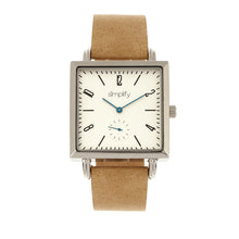 Load image into Gallery viewer, Simplify The 5000 Leather-Band Watch - Khaki/White - SIM5005
