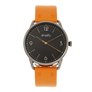 Simplify The 6300 Leather-Band Watch