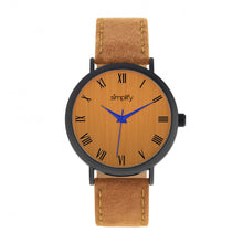 Load image into Gallery viewer, Simplify The 2900 Leather-Band Watch - Black/Orange - SIM2907
