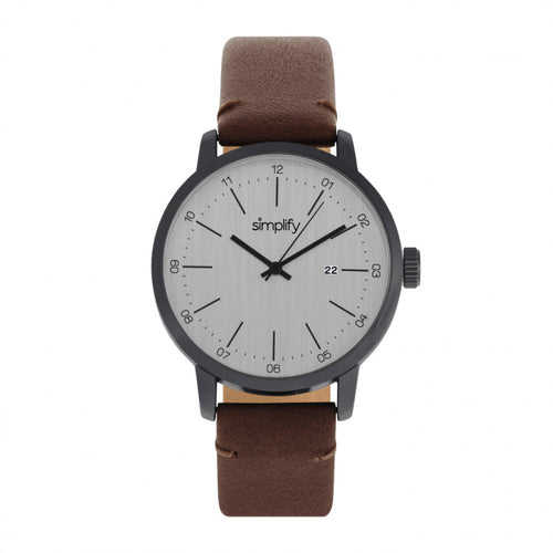 Simplify The 2500 Leather-Band Men's Watch w/ Date - SIM2503