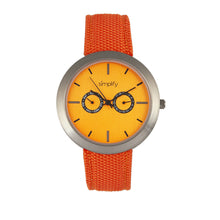 Load image into Gallery viewer, Simplify The 6100 Canvas-Overlaid Strap Watch w/ Day/Date - Orange - SIM6106
