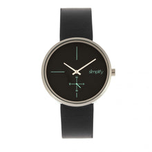 Load image into Gallery viewer, Simplify The 4400 Leather-Band Watch - Black/Silver - SIM4402
