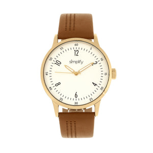 Simplify The 5700 Leather-Band Watch
