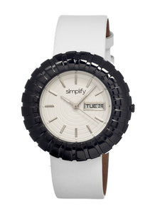 Simplify The 2100 Leather-Band Ladies Watch w/Date