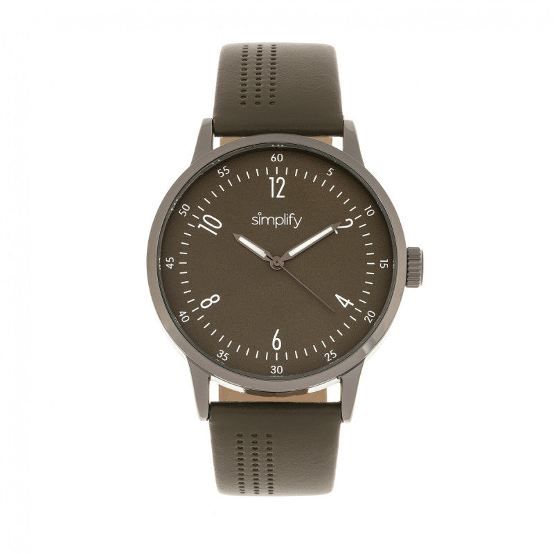 Simplify The 5700 Leather-Band Watch