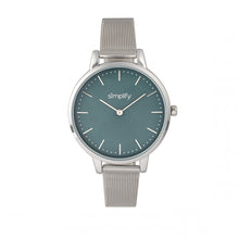 Load image into Gallery viewer, Simplify The 5800 Mesh Bracelet Watch - Silver/Teal - SIM5802
