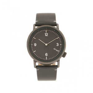 Simplify The 5500 Leather-Band Watch - Gunmetal/Charcoal - SIM5506