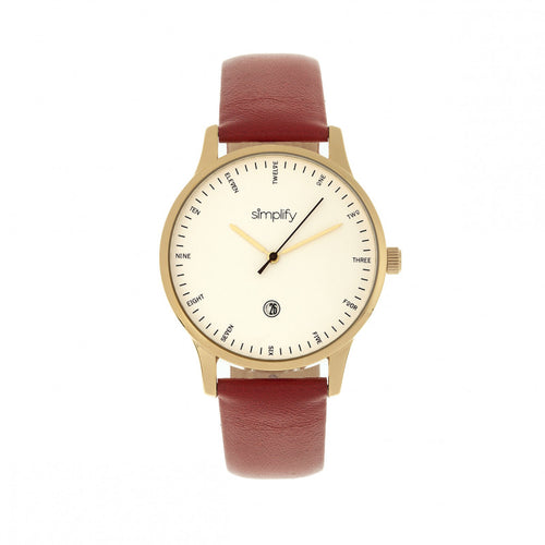Simplify The 4300 Leather-Band Watch w/Date - SIM4306