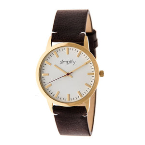Simplify The 2800 Leather-Band Watch