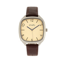 Load image into Gallery viewer, Simplify The 3500 Leather-Band Watch - Silver/Brown - SIM3506
