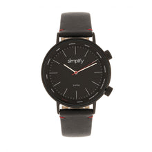 Load image into Gallery viewer, Simplify The 3300 Leather-Band Watch - Black - SIM3306
