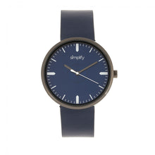 Load image into Gallery viewer, Simplify The 4500 Leather-Band Watch - Gunmetal/Navy - SIM4505
